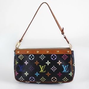 Louis Vuitton Black Multicolor Murakami Pochette